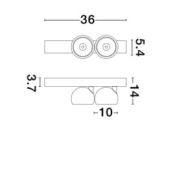 LUCES FRONTERA LE44941/2 with 2 adjustable shades