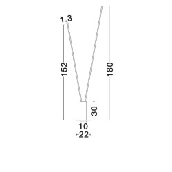 LUCES TERESITA LE44944/5 lampa podłogowa LED w kształcie V