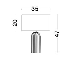 LUCES TUMARAPI LE44687, LE44961 table lamp white, gray