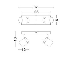 LUCES AGUAYTIA LE44980/1 ceiling lamp GU10 IP44 adjustable