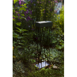 LUTEC SPIDO black solar bollard LED light 10,5W 60cm