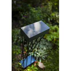 LUTEC SPIDO black solar bollard LED light 10,5W 60cm