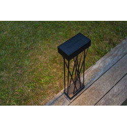 LUTEC SPIDO black solar bollard LED light 10,5W 60cm