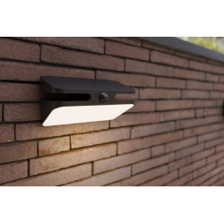 LUTEC AERO SOLAR LED outdoor wall lamp PIR sensor IP54