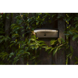 LUTEC VYZOR solar LED half round outdoor wall light sensor