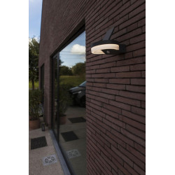 LUTEC RUNDA round LED solar wall lamp with motion sensor