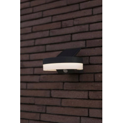 LUTEC RUNDA round LED solar wall lamp with motion sensor