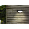 LUTEC WINGS solar LED black outdoor wall light PIR sensor