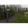 LUTEC RUNDA solar bollard LED light 12W with PIR dark grey