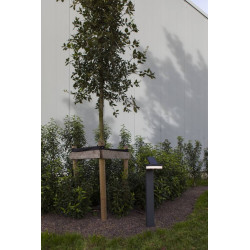 LUTEC RUNDA solar bollard LED light 12W with PIR dark grey