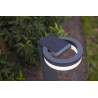 LUTEC RUNDA solar bollard LED light 12W with PIR dark grey