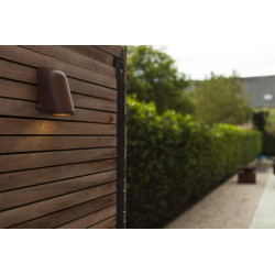 LUTEC ANCOR brown outdoor wall lamp IP54 GU10