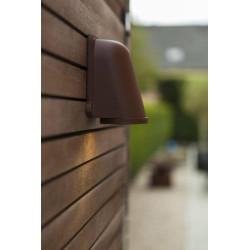 LUTEC ANCOR brown outdoor wall lamp IP54 GU10