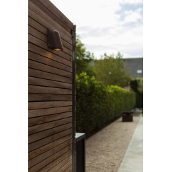 LUTEC ANCOR brown outdoor wall lamp IP54 GU10