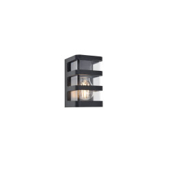 LUTEC DALTON black traditional LED outdoor wall lamp E27