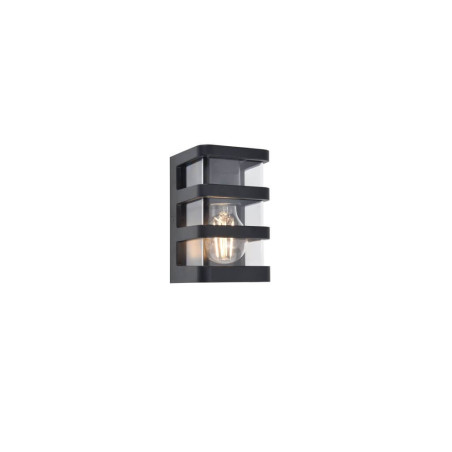 LUTEC DALTON black traditional LED outdoor wall lamp E27