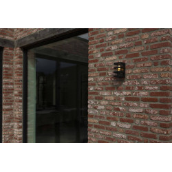 LUTEC DALTON black traditional LED outdoor wall lamp E27