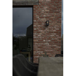 LUTEC DALTON black traditional LED outdoor wall lamp E27