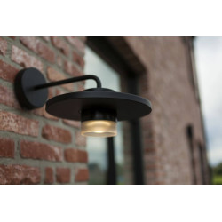 LUTEC PLATO black outdoor, traditional wall lamp LED 3000K