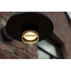 LUTEC PLATO black outdoor, traditional wall lamp LED 3000K