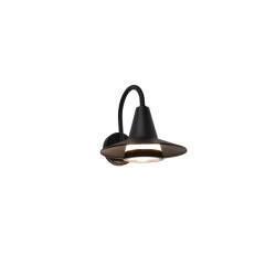 LUTEC SWAN black outdoor, traditional wall lamp bulb E27