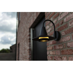 LUTEC SWAN black outdoor, traditional wall lamp bulb E27