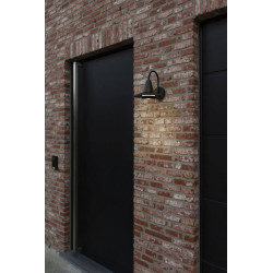 LUTEC SWAN black outdoor, traditional wall lamp bulb E27