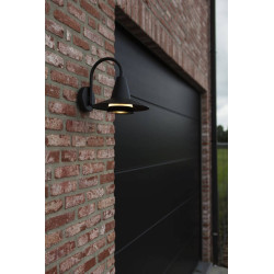 LUTEC SWAN black outdoor, traditional wall lamp bulb E27