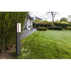 Lutec QUBO LED garden bollard with motion sensor