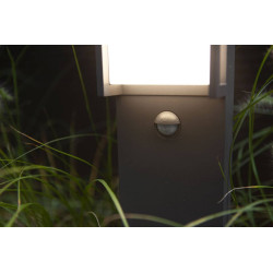 Lutec QUBO LED garden bollard with motion sensor