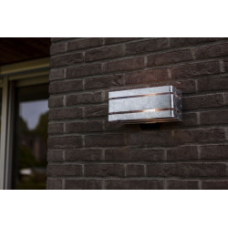 LUTEC VIDAR outdoor wall lamp, E27 metal bulb