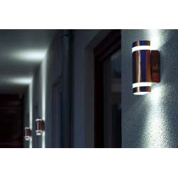 LUTEC FOCUS round wall lamp made of GU10 stainless steel