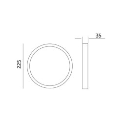 KOBI SIGARO CIRCLE surface mounted lamp LED 22,5cm 4000K