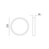 KOBI SIGARO CIRCLE surface mounted lamp LED 22,5cm 4000K