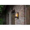 Lutec FLAIR wall lamp with a wood look, E27 bulb