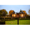 Lutec KELSEY black garden lamp with three E27 bulbs