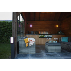 Lutec QUBO dark gray post for the garden and terrace