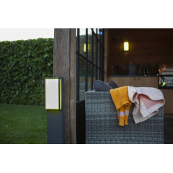 Lutec QUBO dark gray post for the garden and terrace