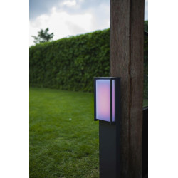 Lutec QUBO dark gray post for the garden and terrace