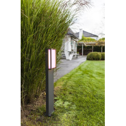 Lutec QUBO dark gray post for the garden and terrace