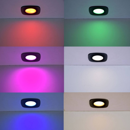 LUTEC RINA square recessed LED luminaire 2700K-6500K RGB