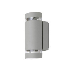 LUTEC FOCUS grey outdoor wall lamp GU10 with dusk sensor