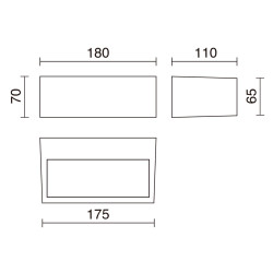 EXO IONA LED wall lamp white, grey, black down IP44