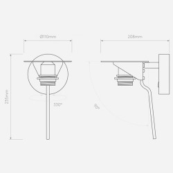 ASTRO MITSU WALL Wall lamp nickel, bronze