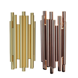 MAXlight ORGANIC W0311D brushed gold wall, copper lamp