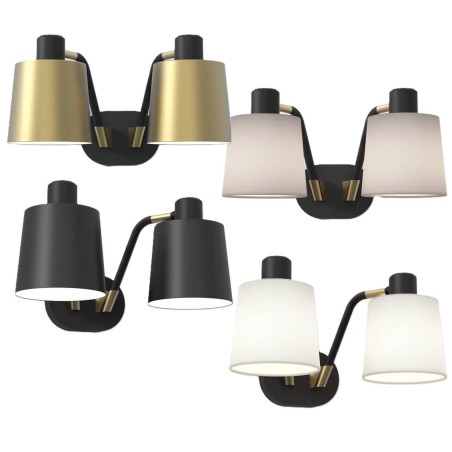 ASTRO Edward Twin 1441002 black-gold with lampshades