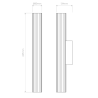 ASTRO io 665 LED long wall lamp IP44 black, gold, chrome