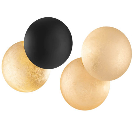 LUCES PAIJAN LE44458/9 round LED wall lamp black-gold or gold