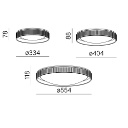 AQFORM BLOS cast LED natynkowy 47043/4/5 plafon z gipsu