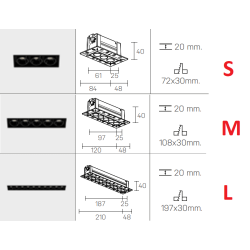 Kohl LUMO mini K51302.TR lampa wpuszczana LED bez ramki